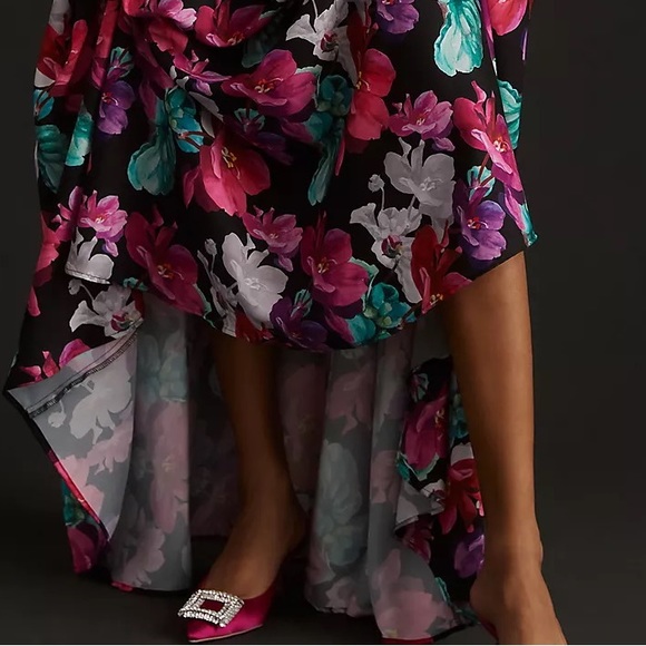 Anthropologie Delfi Puff-Sleeve Floral Printed Maxi Dress - Picture 12 of 16